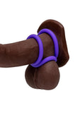 Romp Remix Trio Silicone Cock Rings (3 Piece) - Purple