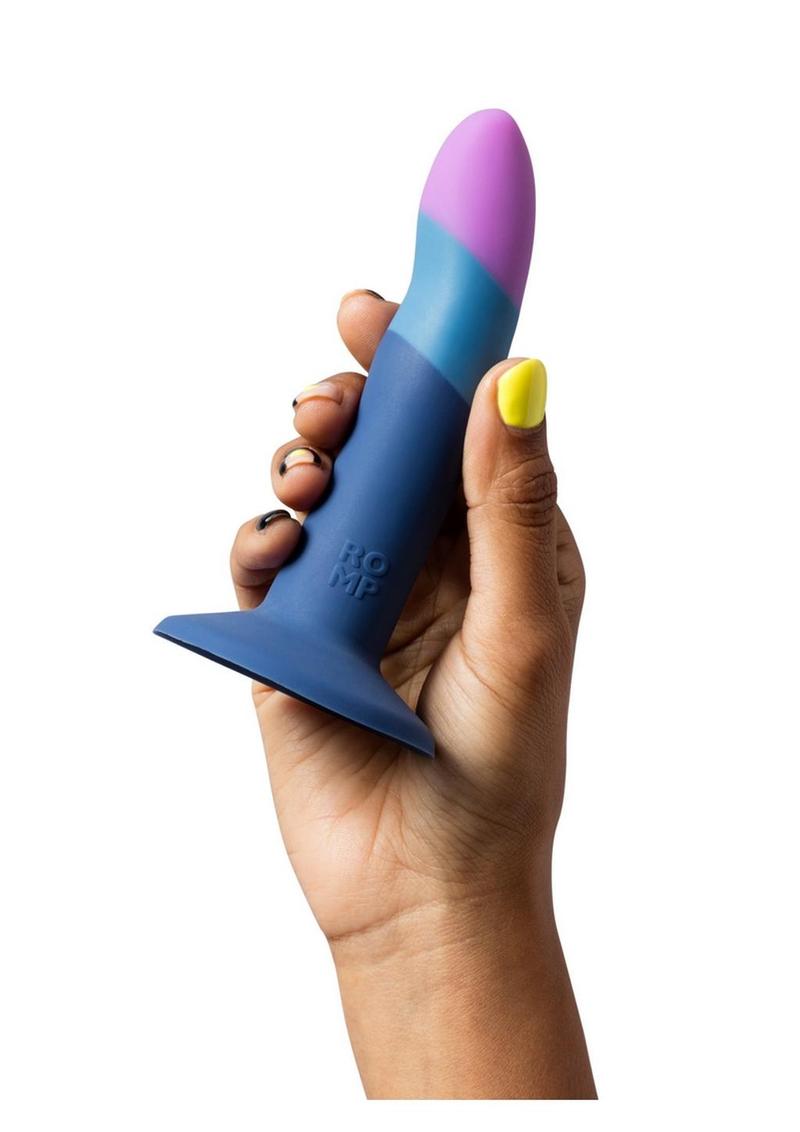 Romp Piccolo Silicone Dildo - Blue/Purple