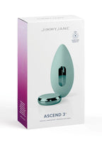 JimmyJane Ascend 3 Silicone Vibrating Massager with Remote Control - Teal