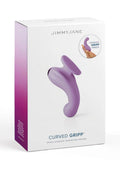 JimmyJane Curved Gripp Rechargeable Silicone Finger Vibrator - Purple