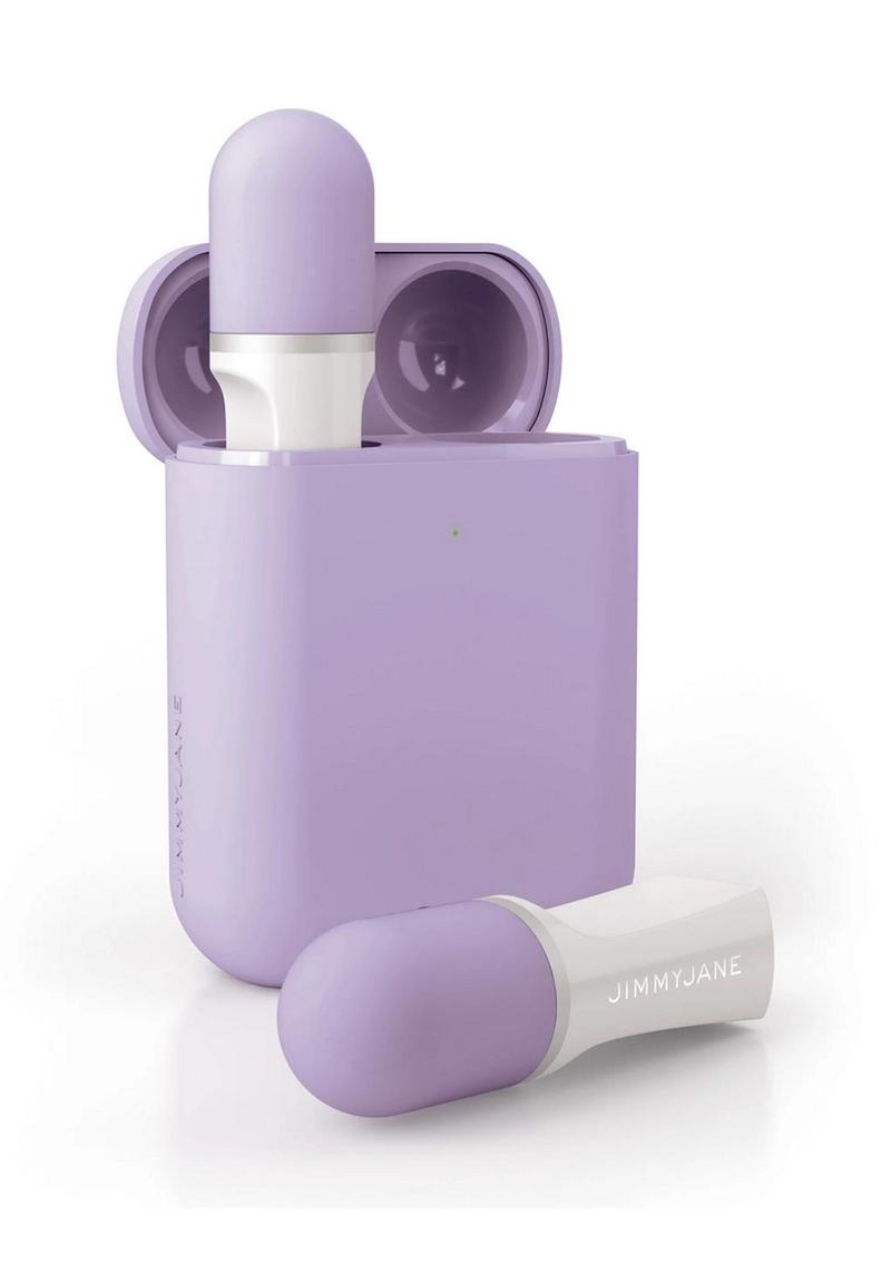 JimmyJane Hello Touch Pro Rechargeable Finger Vibrator with Remote Control - Lavender/White