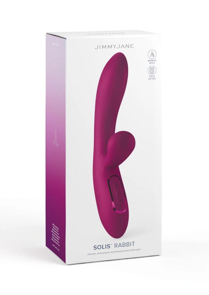 JimmyJane Solis Rabbit Rechargeable Silicone Rabbit Vibrator - Fuchsia