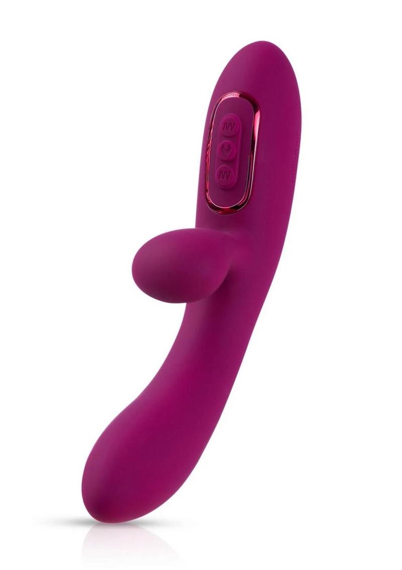 JimmyJane Solis Rabbit Rechargeable Silicone Rabbit Vibrator - Fuchsia