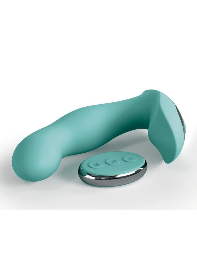 JimmyJane Pulsus G-Spot Rechargeable Silicone Dual Stimulator with Remote Control - Teal