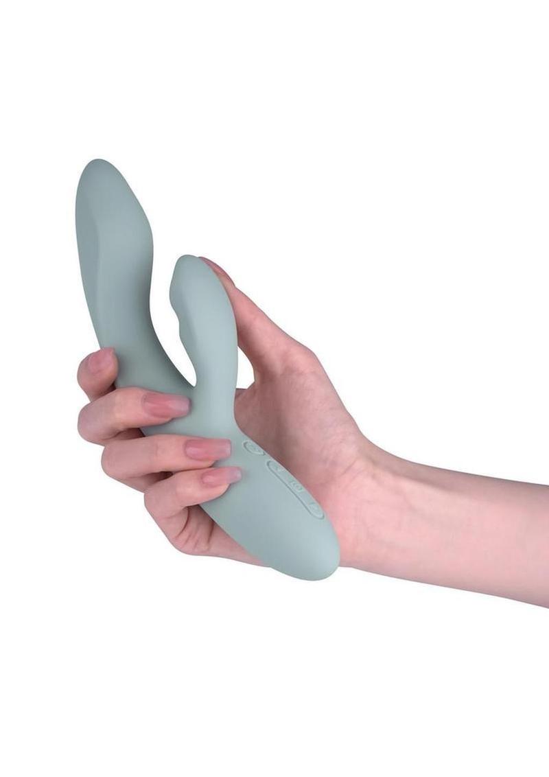 Svakom Chika Rechargeable Silicone App Control Rabbit Vibrator - Gray
