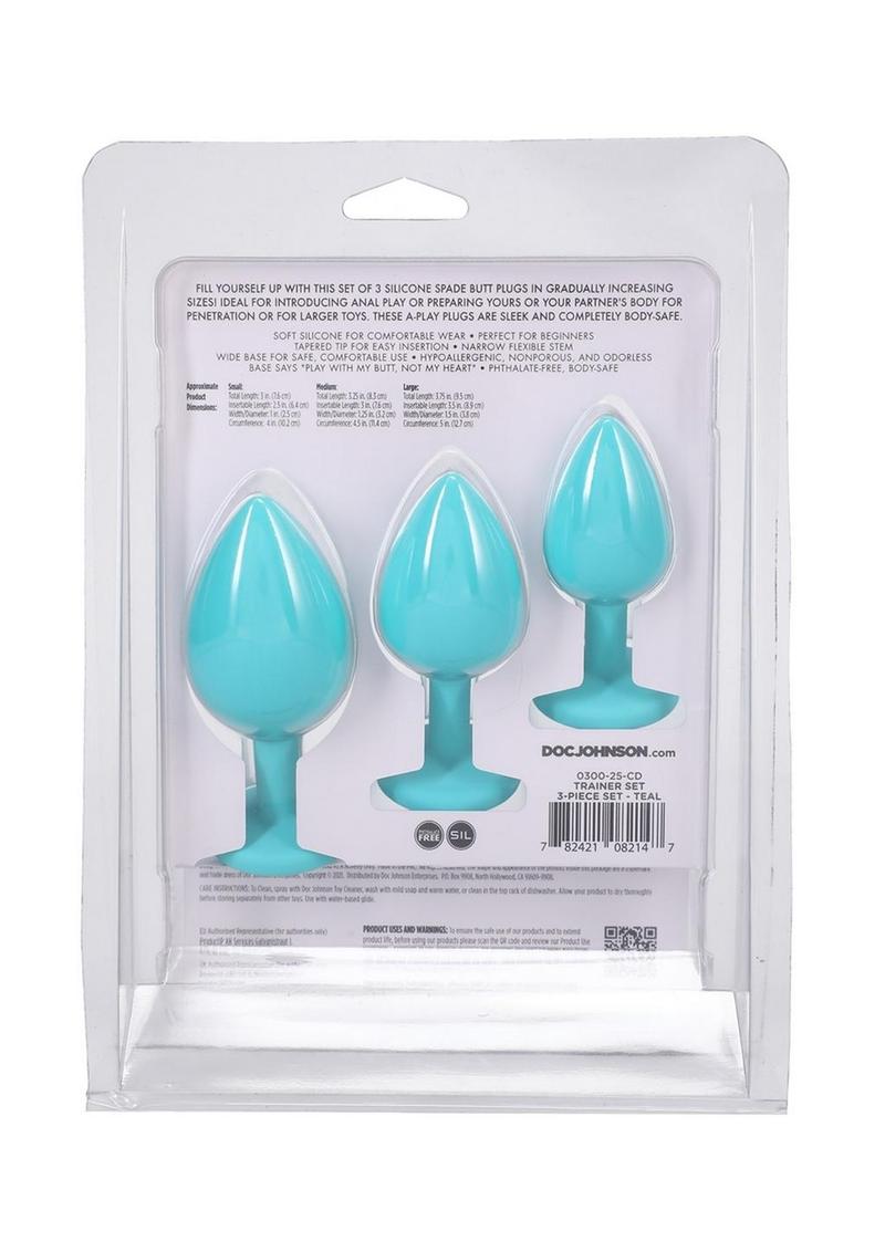 A-Play Silicone Anal Trainer Set - Teal