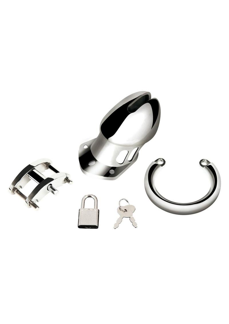 Blue Line Cock Humiliation Chastity Cage - Small 2.75in - Stainless Steel