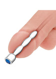 Blue Line Bling Bling Wavy Penis Plug 2in - Stainless Steel