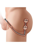 Blue Line 2 Bead Anal Hook & Cock Ring 45mm - Stainless Steel