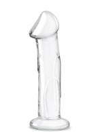 Gläs 6" Glass Dildo with Veins and Flat Base