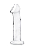 Gläs 6" Glass Dildo with Veins and Flat Base