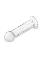 Gläs 6" Glass Dildo with Veins and Flat Base