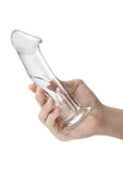 Gläs 6" Glass Dildo with Veins and Flat Base