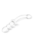 Gläs 12" Girthy Ribbed P-Spot Glass Dildo with Handle Grip Double End