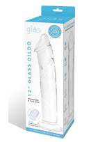 Gläs 12" Glass Dildo with Veins and Flat Base