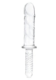 Gläs 11" Girthy Glass Cock Double Ended with Handle