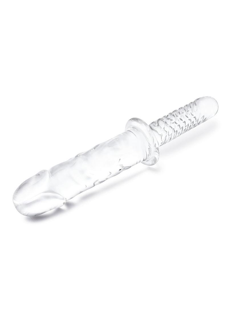 Gläs 11" Girthy Glass Cock Double Ended with Handle