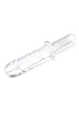 Gläs 11" Girthy Glass Cock Double Ended with Handle