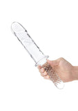 Gläs 11" Girthy Glass Cock Double Ended with Handle