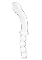 Gläs 12.5" Girthy Double Sided Glass Dong with Anal Bead Grip Handle