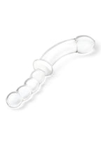 Gläs 12.5" Girthy Double Sided Glass Dong with Anal Bead Grip Handle