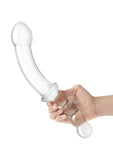 Gläs 12.5" Girthy Double Sided Glass Dong with Anal Bead Grip Handle
