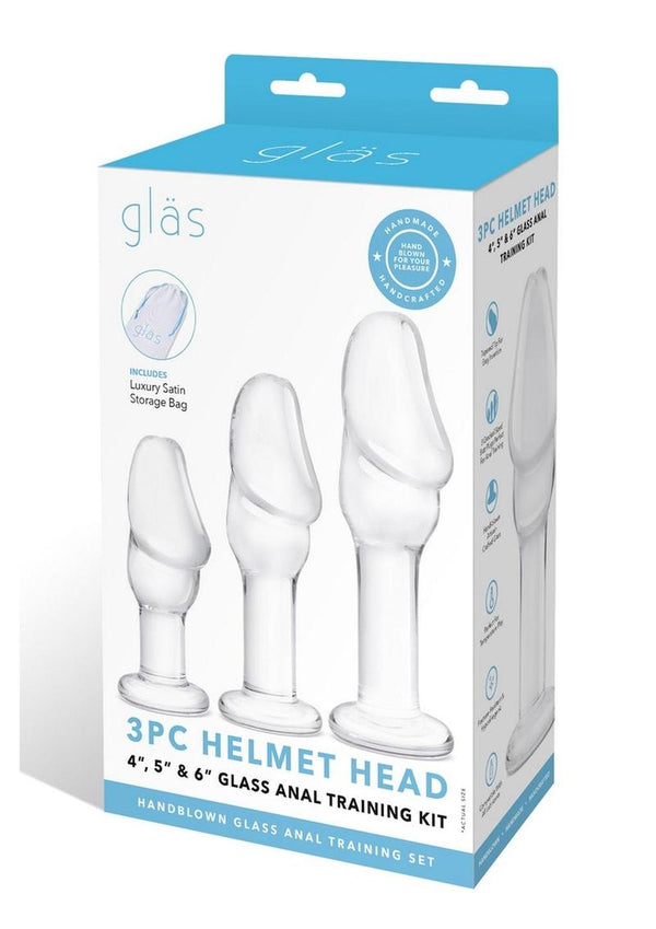 Gläs Helmet Head Glass Anal Training Kit (3 Piece)