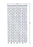 Glitterati Disco Penis Curtains (2 Each 6ft. Panels) - Silver/Black