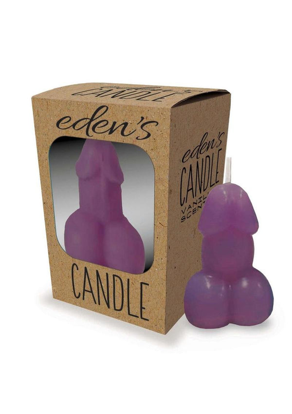 Eden's Candle Vanilla Scented Penis - Eggplant Purple