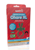 Screaming O Ohare XL Rechargeable Silicone Vibrating Cock Ring with Remote Control - Green