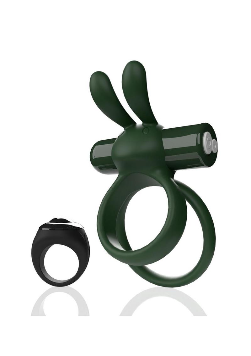 Screaming O Ohare XL Rechargeable Silicone Vibrating Cock Ring with Remote Control - Green