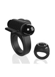 Screaming O Switch Silicone Rechargeable Vibrating Ring with Remote Control - Black