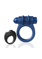 Screaming O Switch Silicone Rechargeable Vibrating Ring with Remote Control - Blue