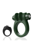 Screaming O Switch Silicone Rechargeable Vibrating Ring with Remote Control - Green