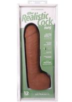 The Realistic Cock with Balls Ultraskyn Hung with Removable Vac-U-Lock Suction Cup 12in - Caramel