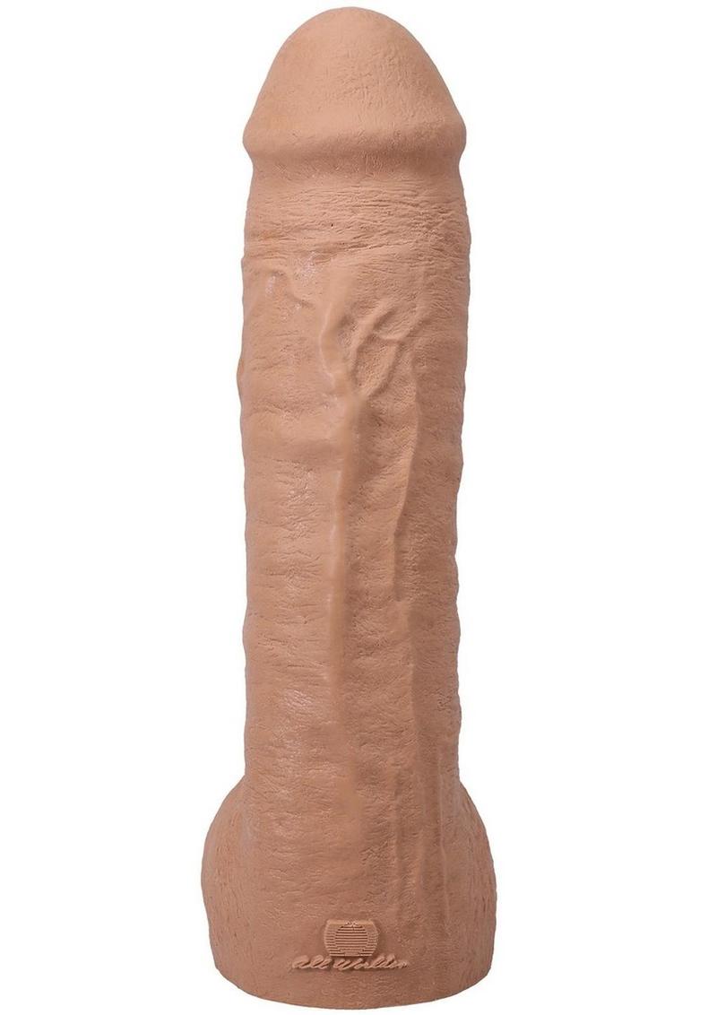 The Realistic Cock with Balls Ultraskyn Hung with Removable Vac-U-Lock Suction Cup 12in - Caramel