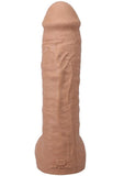 The Realistic Cock with Balls Ultraskyn Hung with Removable Vac-U-Lock Suction Cup 12in - Caramel