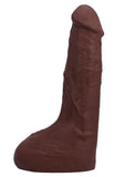 The Realistic Cock with Balls Ultraskyn Squirting with Removable Vac-U-Lock Suction Cup 9.5in - Chocolate