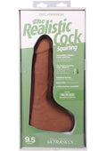 The Realistic Cock with Balls Ultraskyn Squirting with Removable Vac-U-Lock Suction Cup 9.5in - Caramel