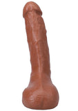 The Realistic Cock with Balls Ultraskyn Squirting with Removable Vac-U-Lock Suction Cup 9.5in - Caramel