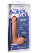 The Realistic Cock with Balls Ultraskyn Removable Vac-U-Lock Suction Cup 7in - Vanilla