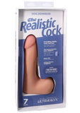 The Realistic Cock with Balls Ultraskyn Removable Vac-U-Lock Suction Cup 7in - Vanilla