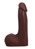 The Realistic Cock with Balls Ultraskyn Removable Vac-U-Lock Suction Cup 7in - Chocolate