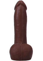 The Realistic Cock with Balls Ultraskyn Removable Vac-U-Lock Suction Cup 7in - Chocolate