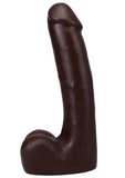 The Realistic Cock with Balls Ultraskyn Removable Vac-U-Lock Suction Cup 9in - Chocolate