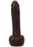 The Realistic Cock with Balls Ultraskyn Removable Vac-U-Lock Suction Cup 9in - Chocolate