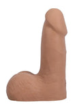 The Realistic Cock with Balls Ultraskyn Removable Vac-U-Lock Suction Cup 5in - Caramel
