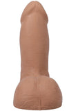 The Realistic Cock with Balls Ultraskyn Removable Vac-U-Lock Suction Cup 5in - Caramel