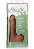 The Realistic Cock with Balls Ultraskyn Removable Vac-U-Lock Suction Cup 7in - Caramel