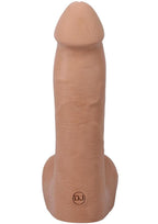 The Realistic Cock with Balls Ultraskyn Removable Vac-U-Lock Suction Cup 7in - Caramel